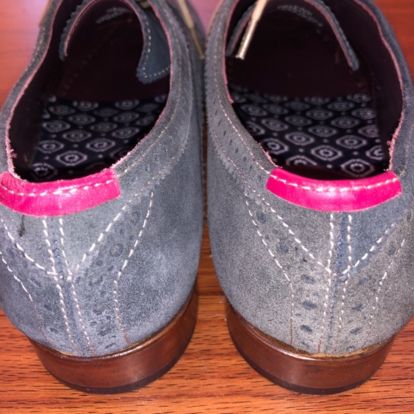 Ted Baker Oalvinn Blue Suede Shoes Wingtip main image 4